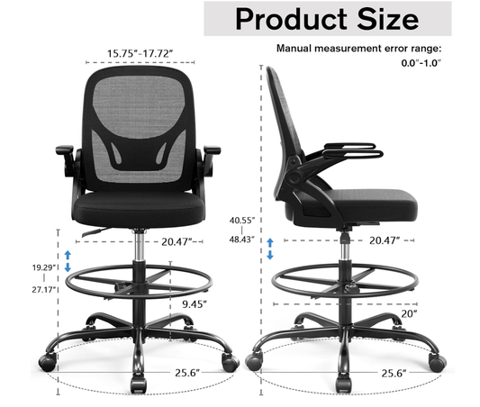 AMAZON 450lbs Drafting Chair Tall Office Chair