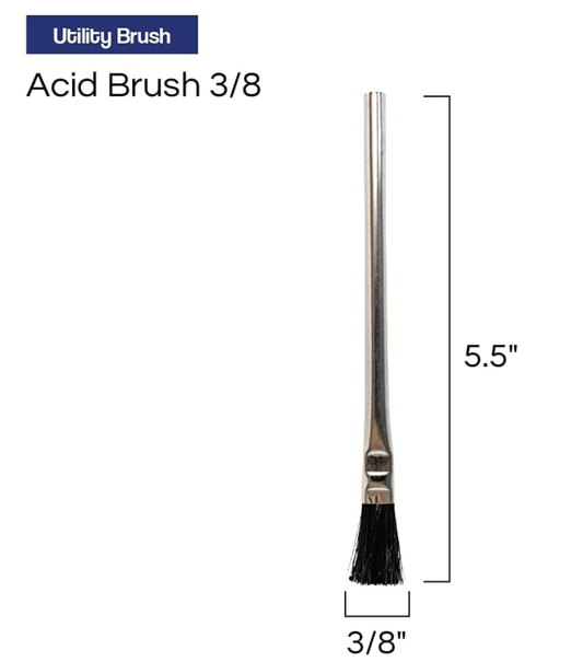 AMAZON Hardware > Painting Supplies > Paint Brushes Acid Brushes, 3/8 in Tin Handle Flux Brush for Glue, 500 Count