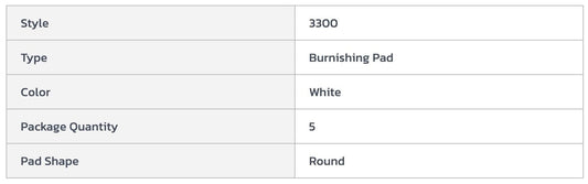 Centerline Dynamics Accessories & Supplies 3M™ 27" Burnishing Pad, White, 5 Per Case