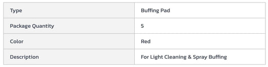 Centerline Dynamics Accessories & Supplies Global Industrial™ 13" Buffing Pad, Red, 5 Per Case