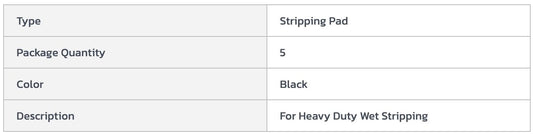 Centerline Dynamics Accessories & Supplies Global Industrial™ 17" Stripping Pad, Black, 5 Per Case
