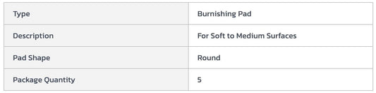 Centerline Dynamics Accessories & Supplies Global Industrial™ 20" Burnisher Pad, High Freq., Soft to Medium Finish - 5 Per Case