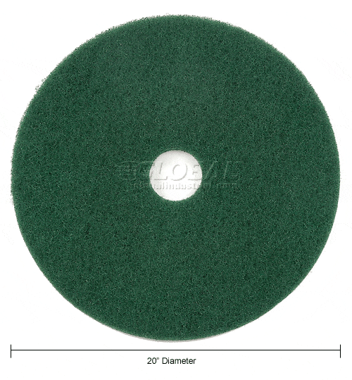 Centerline Dynamics Accessories & Supplies Global Industrial™ 20" Scrubbing Pad, Green, 5 Per Case