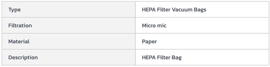 Centerline Dynamics Accessories & Supplies Global Industrial™ HEPA Filter Bag For 6 Quart Backpack, 9 Bags/Pack