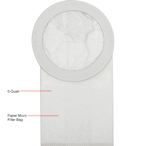 Centerline Dynamics Accessories & Supplies Global Industrial™ HEPA Filter Bag For 6 Quart Backpack, 9 Bags/Pack