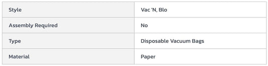 Centerline Dynamics Accessories & Supplies MetroVac Paper Collection Bags for Vac 'N, Blo® Commercial Vacuum Cleaner