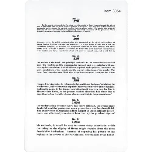 Centerline Dynamics Anatomical Models & Charts Tech-Med Jaegar Eye Chart