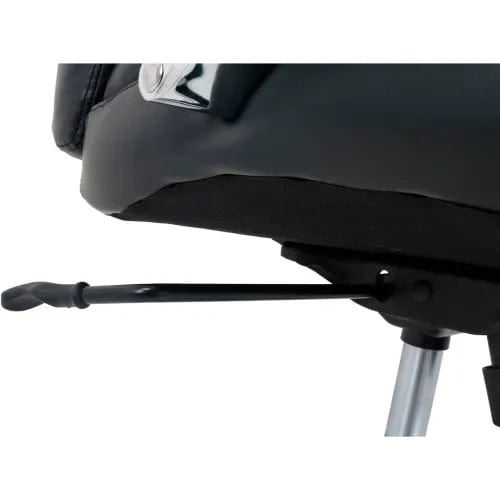 Centerline Dynamics Antimicrobial 24 Hour Chair With High Back & Fixed Arms, Bonded Leather, Black