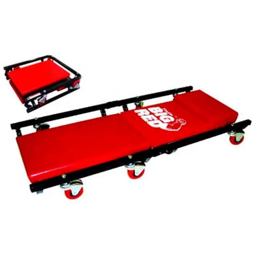 Centerline Dynamics Automotive Shop Equipment Torin Jacks Shop Creeper, 6-Wheel, 4-Position Head Rest