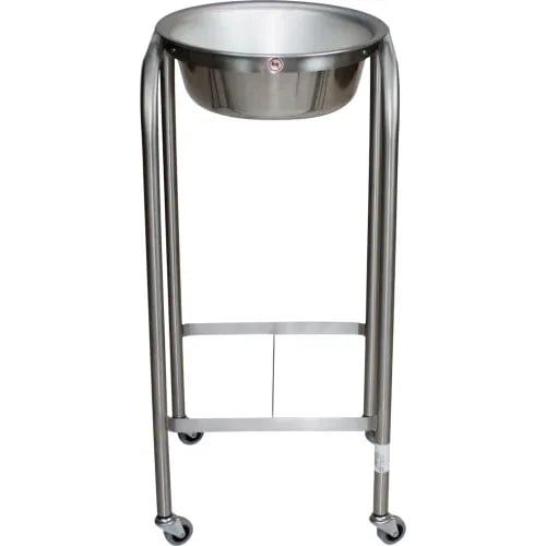 Centerline Dynamics Basins & Carafes Single Basin Solution Stand w/ H Brace, Stainless Steel, 15"Wx15"Dx33"H, 8.5 Qt Cap.