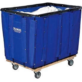 Centerline Dynamics Basket Trucks Global Industrial™ Basket Bulk Truck, Vinyl, 16 Bushel Capacity, Blue