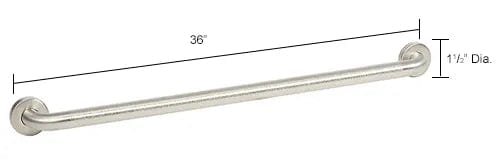 Centerline Dynamics Bathroom Accessories 1-1/2" Dia. Straight Peened Grab Bar 36"W
