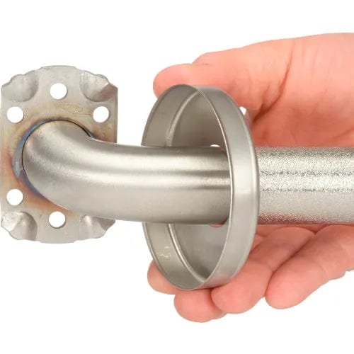 Centerline Dynamics Bathroom Accessories 1-1/4" Dia. Straight Peened Grab Bar - 18"W