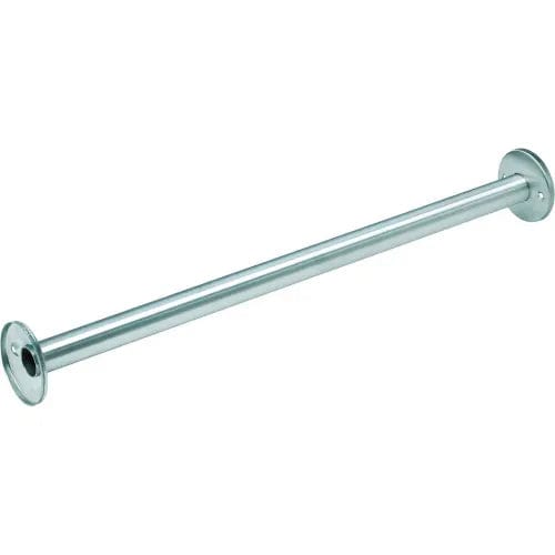 Centerline Dynamics Bathroom Accessories 48"W Shower Curtain Rod, Stainless Steel