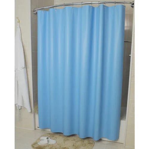 Centerline Dynamics Bathroom Accessories 72" x 72" Vinyl Shower Curtain - Blue Pebble Embossed - 10 Gauge - 12 per Pack