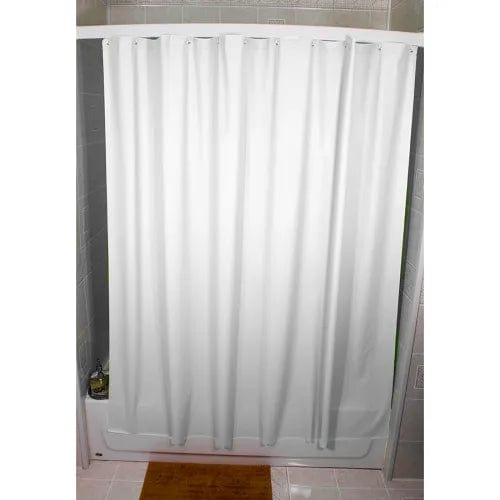 Centerline Dynamics Bathroom Accessories 72" x 72" Vinyl Shower Curtain - White Taffeta Embossed - 6 Gauge - 12 per Pack