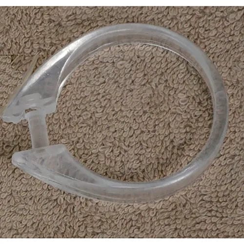 Centerline Dynamics Bathroom Accessories Plastic Snap Shower Curtain Hooks - Clear - 12 per Pack