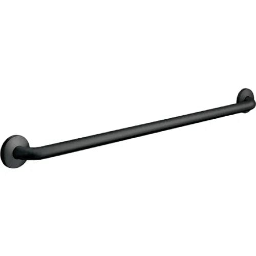 Centerline Dynamics Bathroom Accessories Snap Flange Grab Bars, 36"W x 1-1/2"D, Stainless Steel, Black