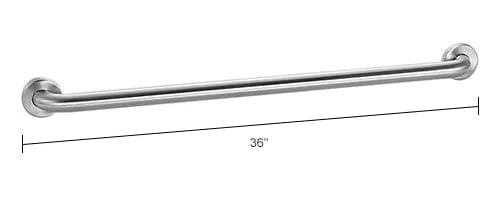 Centerline Dynamics Bathroom Accessories Straight Grab Bar, Satin Stainless Steel - 36"W x 1-1/2" Dia.