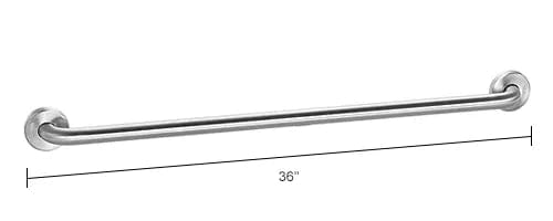 Centerline Dynamics Bathroom Accessories Straight Grab Bar, Satin Stainless Steel - 36"W x 1-1/4" Dia.