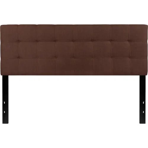 Bedford Tufted Upholstered Headboard in Dark Brown, Queen Size ...