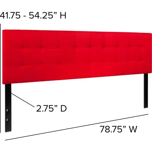 Centerline Dynamics Beds & Headboards Bedford Tufted Upholstered Headboard in Red, King Size
