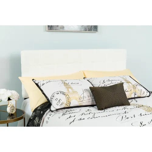 Centerline Dynamics Beds & Headboards Bedford Tufted Upholstered Headboard in White, King Size