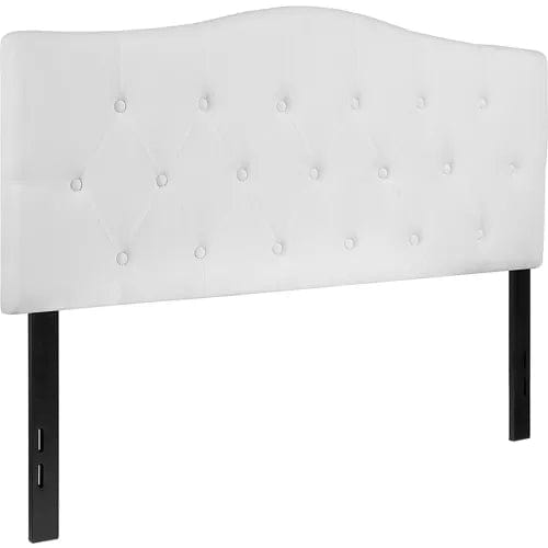 Centerline Dynamics Beds & Headboards Cambridge Tufted Upholstered Full Size Headboard - Fabric - White