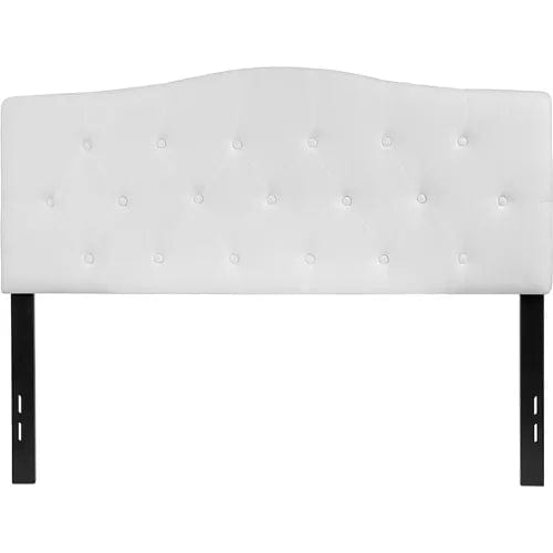 Centerline Dynamics Beds & Headboards Cambridge Tufted Upholstered Full Size Headboard - Fabric - White