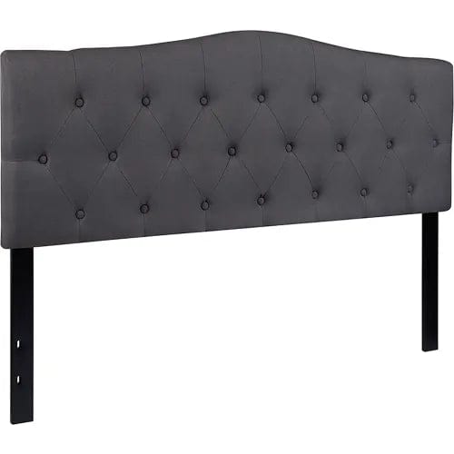 Centerline Dynamics Beds & Headboards Cambridge Tufted Upholstered Queen Size Headboard - Fabric - Dark Gray