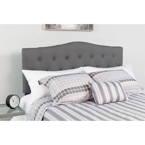 Centerline Dynamics Beds & Headboards Cambridge Tufted Upholstered Queen Size Headboard - Fabric - Dark Gray