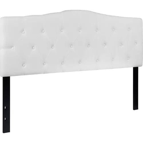 Centerline Dynamics Beds & Headboards Cambridge Tufted Upholstered Queen Size Headboard - Fabric - White