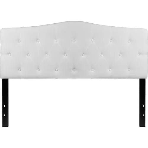 Centerline Dynamics Beds & Headboards Cambridge Tufted Upholstered Queen Size Headboard - Fabric - White