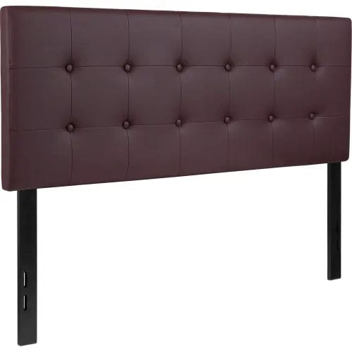 Centerline Dynamics Beds & Headboards Lennox Tufted Upholstered Headboard in Brown Vinyl, Full Size