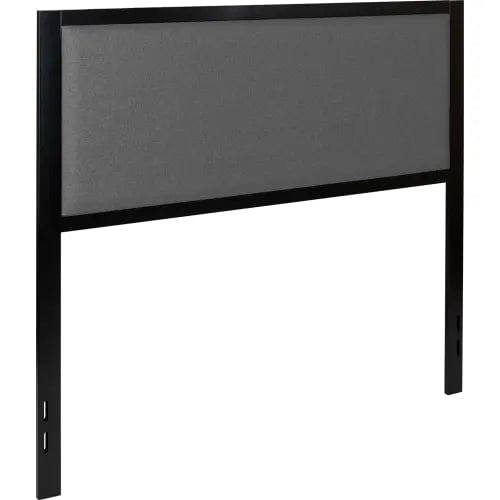 Centerline Dynamics Beds & Headboards Melbourne Metal Upholstered Size Headboard in Dark Gray, Full