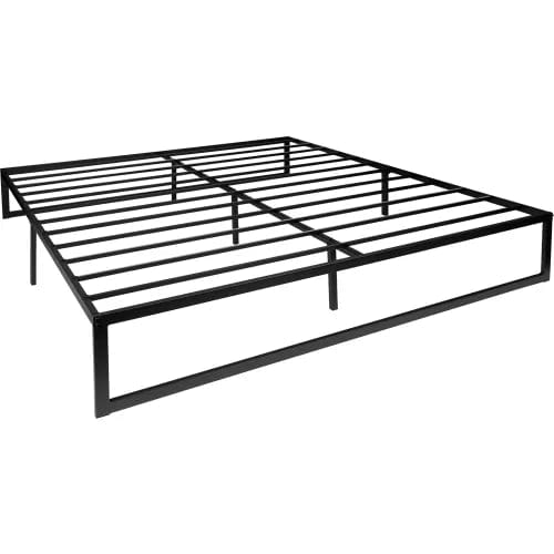 Centerline Dynamics Beds & Headboards Metal Platform Bed Frame with Steel Slat Support, 14" H, King Size