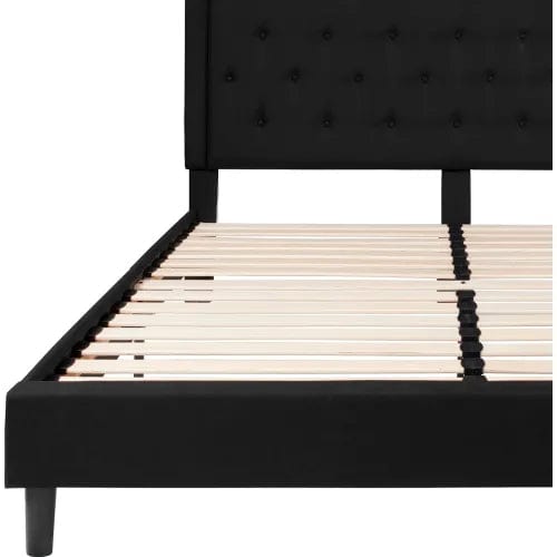Centerline Dynamics Beds & Headboards Roxbury Tufted Upholstered Platform Bed in Black, King Size