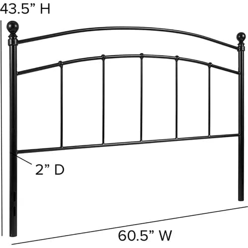 Centerline Dynamics Beds & Headboards Woodstock Decorative Queen Size Headboard - Metal - Black