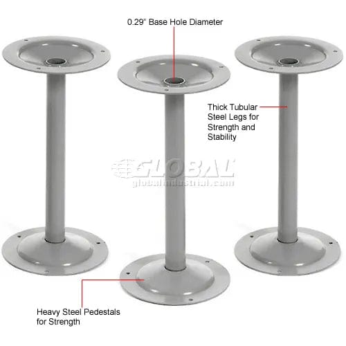 Centerline Dynamics Benches Locker Room Bench, Hardwood With Steel Tube Pedestal Legs, 96 x 9-1/2 x 17