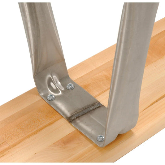 Centerline Dynamics Benches Locker Room Bench, Hardwood With Trapezoid Legs, 36 x 9-1/2 x 17