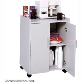 Centerline Dynamics beverage cart Safco  Wood Mobile Refreshment Center Cart Gray