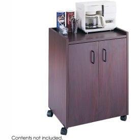 Centerline Dynamics beverage cart Safco Wood Mobile Refreshment Center Cart, Mahogany