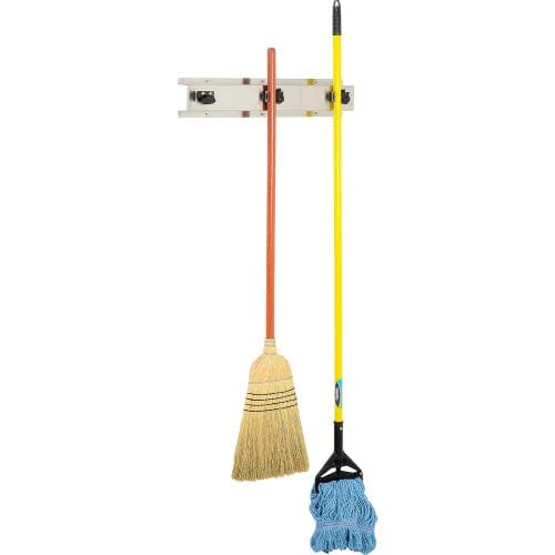 Centerline Dynamics Bobrick Mop/Broom Holder, Stainless, 24", 3 Prongs - B223x24