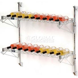 Centerline Dynamics Bottle Rack Nexel 18 bottle Wall Mount Wine bottle Rack 36" x 14" x 34"