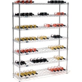 Centerline Dynamics Bottle Rack Nexel® Wine Bottle Rack - 91 Bottle 48"W x 14"D x 63"H, Chrome