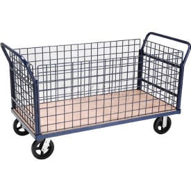 Centerline Dynamics Box Trucks Global Industrial™ Euro Truck With 4 Wire Sides & Wood Deck 60 x 30 2400 Lb. Capacity