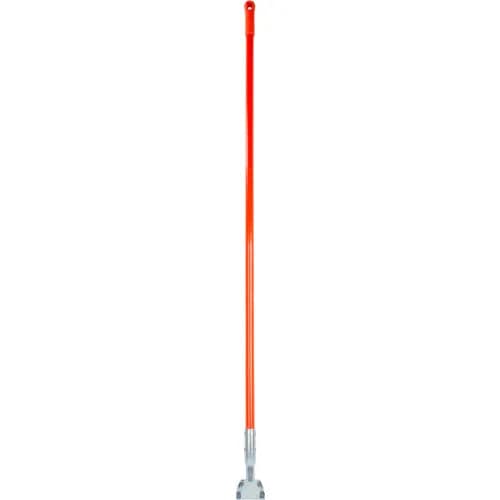 Centerline Dynamics Brooms & Dusters 60" Fiberglass Dust Mop Handle w/ Clip On Connector, Orange, Pack of 12 - Pkg Qty 12