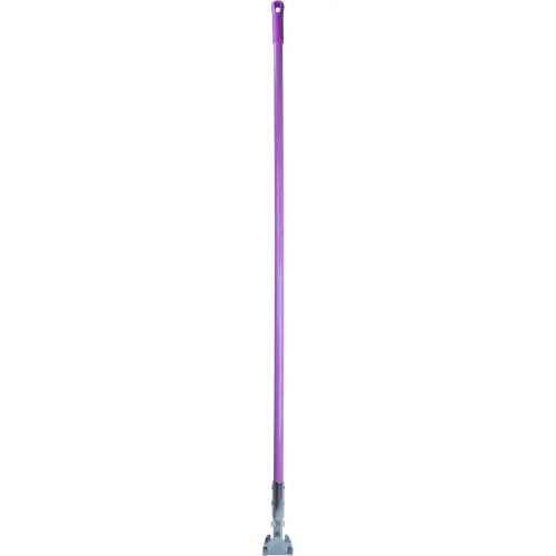 Centerline Dynamics Brooms & Dusters 60" Fiberglass Dust Mop Handle w/ Clip On Connector, Purple, Pack of 12 - Pkg Qty 12