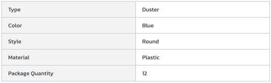 Centerline Dynamics Brooms & Dusters Carlisle Flo-Pac Round Duster With Soft Flagged PVC Bristles, Blue - 36340414 - Pkg Qty 12