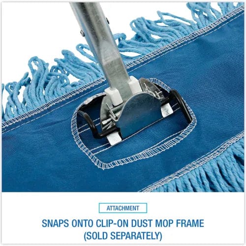 Centerline Dynamics Brooms & Dusters Clip-On Dust Mop Handle, Lacquered Wood, Swivel Head, 1" x 60", Natural